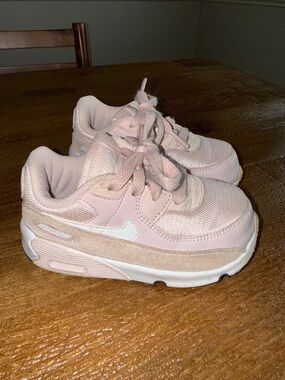 Nike Kids Light Pink and White Athletic Sneakers